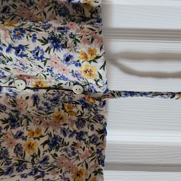 NWT Mongo button front printed floral blouse - Picture 6 of 11